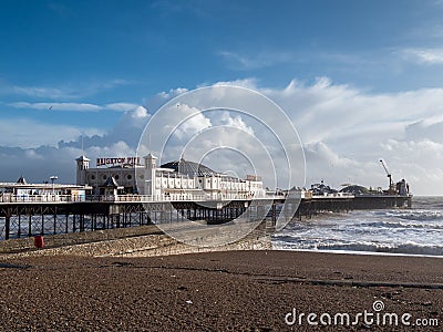 BRIGHTON, SUSSEX/UK - FEBRUARY 15 : Brighton after the storm in Editorial Stock Photo