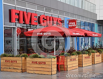 Five Guys restaurant Editorial Stock Photo