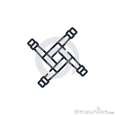 brigid cross icon vector from ireland concept. Thin line illustration of brigid cross editable stroke. brigid cross linear sign Vector Illustration