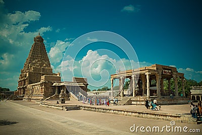 Brihadeeshwara Temple in Tanjore, India Editorial Stock Photo