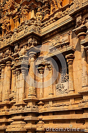 Brihadeeswara Hindu Temple, Thanjavur, Tamil Nadu, India Stock Photo