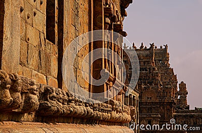 Brihadeeswara Hindu Temple, Thanjavur, Tamil Nadu, India Stock Photo