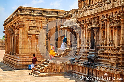 Brihadeeswara Temple in Thanjavur, Tamil Nadu, India. Editorial Stock Photo