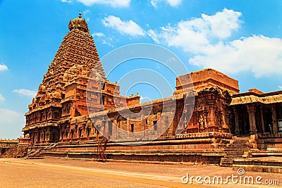 Brihadeeswara Temple in Thanjavur, Tamil Nadu, India. Stock Photo