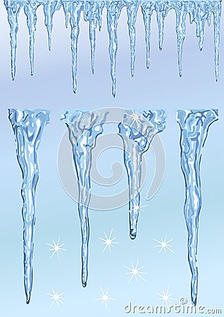 Brilliant Icicles Vector Illustration