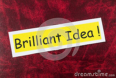 Brilliant idea beautiful smart bright creative success genius brainstorming Stock Photo