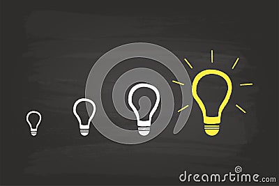 Brilliant Idea Light Bulb Vector Illustration