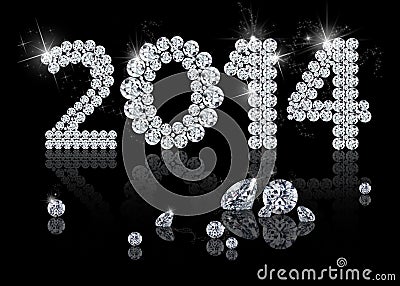 Brilliant New Year 2014 Cartoon Illustration