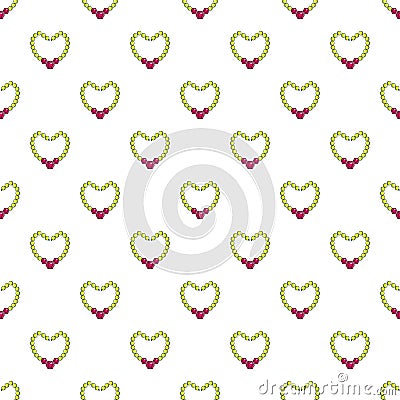 Brilliant pearl necklace pattern seamless Vector Illustration