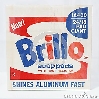 Andy Warhol, Brillo Soap Pads Box, Moderna Museet Editorial Stock Photo