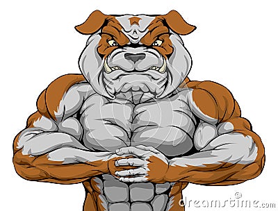 Bring it bulldog mascot Vector Illustration