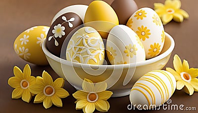 Easter Eggs Galore: Bringing Joy and Sunshine to Your Celebration Stock Photo