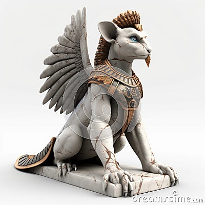 Create 3d Sphinx Model With Unique Features Stock Photo