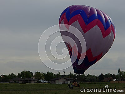 Bringing the Balloons down over Brighton CO Editorial Stock Photo