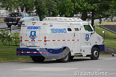 Brink`s Armored Truck Editorial Stock Photo