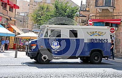 Brinks armored Truck Editorial Stock Photo