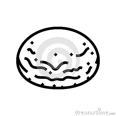 brioche bun food meal line icon vector illustration Vector Illustration