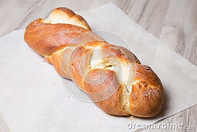 Brioche. Fresh homemade bread. Traditional French baking. Stock Photo