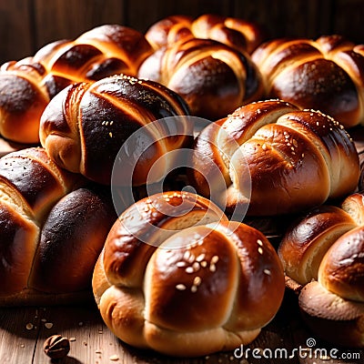 brioche freshly baked bread, food staple for meals Stock Photo