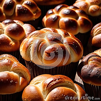 brioche freshly baked bread, food staple for meals Stock Photo