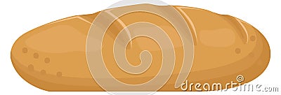 Brioche icon. Cartoon bakery product. Bread loaf Vector Illustration