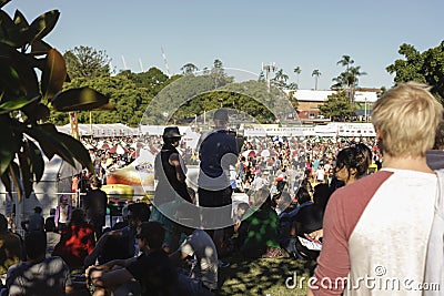 Brisbane, Australia - 18 April 2013: People festival at Brisbane Amusement Park Editorial Stock Photo