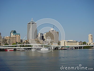 Brisbane Australia water front horizon Stock Photo