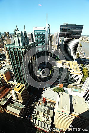 Brisbane City aerial view Editorial Stock Photo