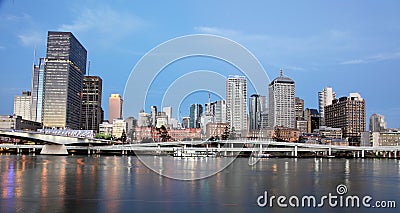 Brisbane City from South Bank Editorial Stock Photo