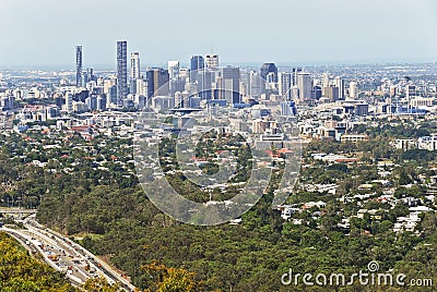 Brisbane Lookout Mt Coot-tha Stock Photo