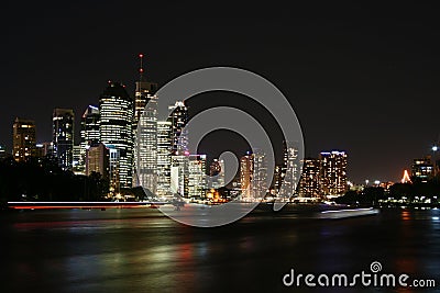 Brisbane by Night Stock Photo