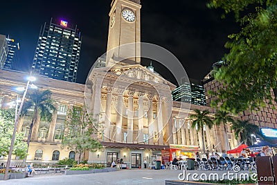 Brisbane night lights. Editorial Stock Photo