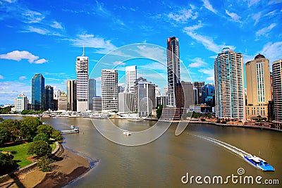 Brisbane River and City Stock Photo