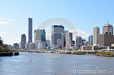 Brisbane Skyline -Queensland Australia Editorial Stock Photo