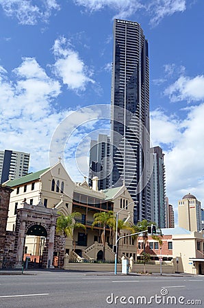 Brisbane Skyline - Soleil tower Editorial Stock Photo