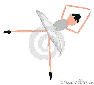 Brise ballet move, icon Vector Illustration