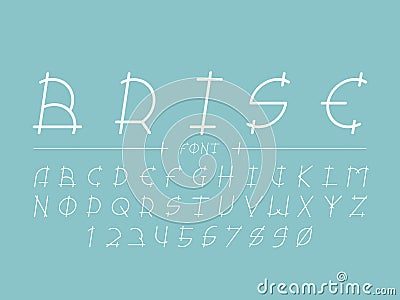 Brise cursive font. Vector alphabet Vector Illustration