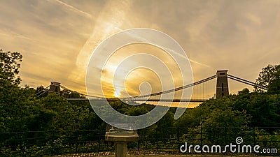 Bristol Clifton Suspension Bridge at Golden Hour A Stock Photo