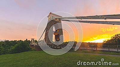 Bristol Clifton Suspension Bridge at Golden Hour J Stock Photo