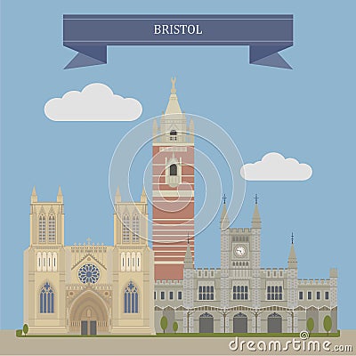 Bristol, England Vector Illustration