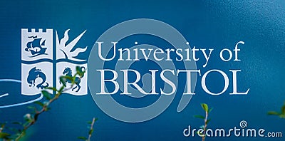 University of Bristol signage board in Bristol Editorial Stock Photo