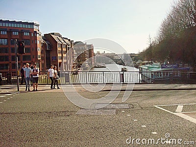 Bristol Bridge Floating Harbour Editorial Stock Photo