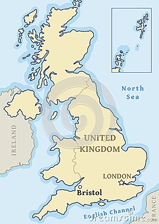 Bristol UK map Vector Illustration