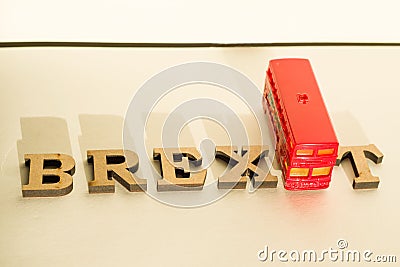Britain exit from European Union, Brexit word abstract in vintage letters Stock Photo