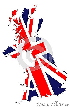 Britain Map Stock Photo