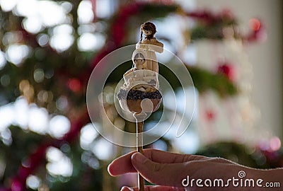 Agel christmas light scene Stock Photo