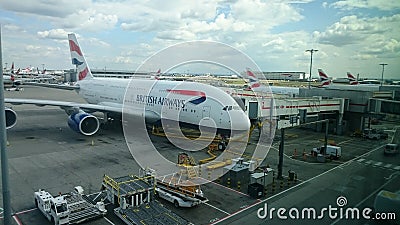 British airways a380 airbus superjumbo Editorial Stock Photo