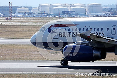 British Airways on runway Editorial Stock Photo