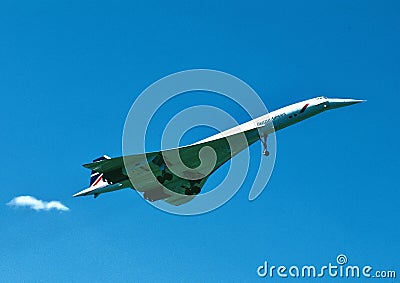 British Airways super sonic Concorde G-BOAD CN 210 Editorial Stock Photo