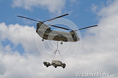 British Army Boeing CH-47 Chinook Editorial Stock Photo
